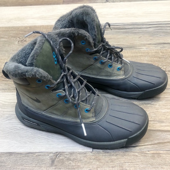 Nike Shoes - NIKE ACG Lunarlon Hiking Boots 8 Green Gray Blue